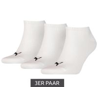 3 Paar PUMA Baumwoll-Socken schlichte Sneaker-Socken Kurz-Socken Strümpfe 261080001 200 043 Weiß