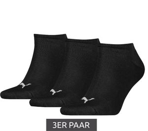 3 Paar PUMA Baumwoll-Socken schlichte Sneaker-Socken Kurz-Socken Strümpfe 261080001 300 043 Schwarz