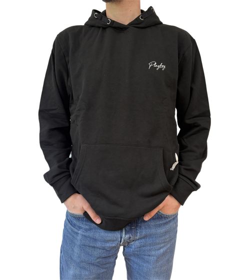 Felpa con cappuccio a maniche lunghe in cotone da uomo PLAYBOY pe09984455 Nero