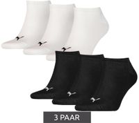 3 paia di calzini in cotone PUMA, calzini semplici da ginnastica, calzini corti, calze 261080001 Nero o Bianco