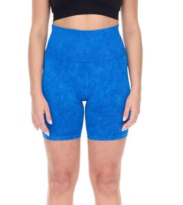 YOU DO YOU Damen Radhose Trainingshose stylische kurze Sport-Hose Yoga-Mode 904961 Blau