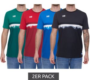 2er Sparpack Outfitter OCEAN FABRICS TAHI Herren nachhaltiges Training-Shirt mit Mesh-Einsätzen Fitness-Shirt Kurzarm-Shirt OUT-M-1021-OTW Rot, Blau, Schwarz, Grün oder Weiß