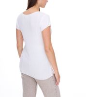 vestino Women's Short-Sleeve T-Shirt with Feather Print, Summer Shirt 900548 White