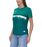 Lot de 2 t-shirts d'entraînement durables pour femmes Outfitter OCEAN FABRICS TAHI avec empiècements en maille, t-shirt de fitness, t-shirt à manches courtes OUT-W-1021-OTW en vert, bleu, rouge, noir ou bleu clair/blanc