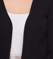 Veste boléro en tricot pour femme avec poignets côtelés étroits, cardigan 901318 noir