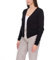 Veste boléro en tricot pour femme avec poignets côtelés étroits, cardigan 901318 noir