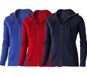 Elevate Arora Damen Sweat-Jacke mit Kapuze 300 g/m2 schlichte Baumwoll-Jacke Pullover Blau, Rot oder Dunkelblau Elevate Arora Damen Sweat-Jacke mit Kapuze 300 g/m2 schlichte Baumwoll-Jacke Pullover Blau, Rot oder Dunkelblau