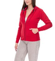 Elevate Arora Women's Hooded Sweatshirt, 300gsm Plain Cotton Jacket, Blue, Red, or Dark Blue