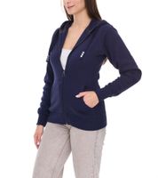 Elevate Arora Women's Hooded Sweatshirt, 300gsm Plain Cotton Jacket, Blue, Red, or Dark Blue