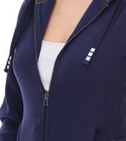 Elevate Arora Women's Hooded Sweatshirt, 300gsm Plain Cotton Jacket, Blue, Red, or Dark Blue