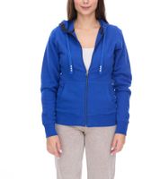 Elevate Arora Women's Hooded Sweatshirt, 300gsm Plain Cotton Jacket, Blue, Red, or Dark Blue