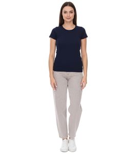 T-shirt femme WORXWEAR à col rond et manches courtes 180 g/m² Bleu marine