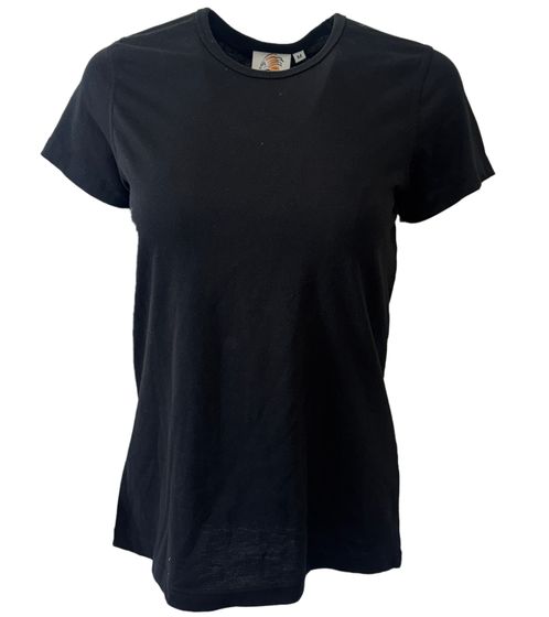 WORXWEAR Damen T-Shirt modisches Rundhals-Shirt mit 180gsm Kurzarm-Shirt Schwarz