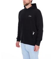 Pull à capuche en coton à manches longues pour homme Playboy, noir ou gris chiné