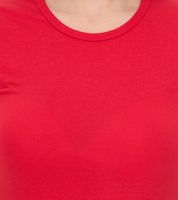 WORXWEAR Damen T-Shirt modisches Rundhals-Shirt mit 180gsm Kurzarm-Shirt Rot