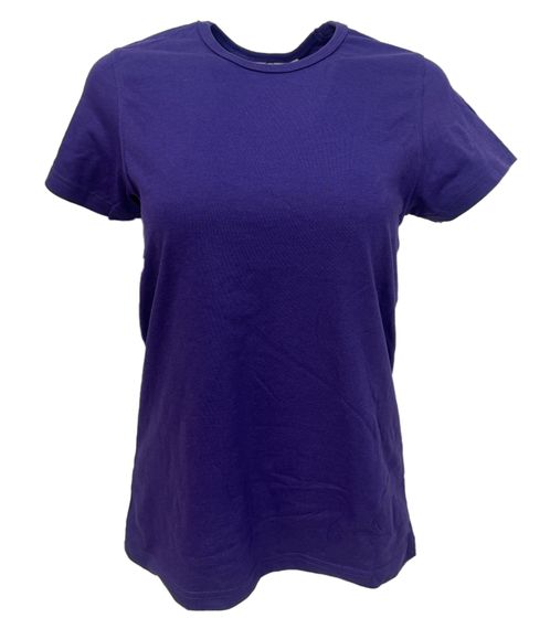 WORXWEAR Damen T-Shirt modisches Rundhals-Shirt mit 180gsm Kurzarm-Shirt Violett
