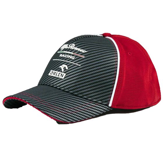ALFA ROMEO Racing Orlen F1 Saison 2020 Base-Cap Formel 1 Damen und Herren Baumwoll-Cap Roberta Kubicy ARRRTCCPC14 Grau/Rot/Weiß
