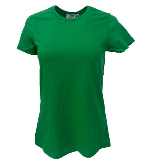 WORXWEAR Damen T-Shirt modisches Rundhals-Shirt mit 180gsm Kurzarm-Shirt Grün
