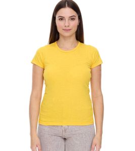 WORXWEAR Damen T-Shirt modisches Rundhals-Shirt mit 180gsm Kurzarm-Shirt Gelb WORXWEAR Damen T-Shirt modisches Rundhals-Shirt mit 180gsm Kurzarm-Shirt Gelb