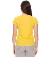 WORXWEAR Damen T-Shirt modisches Rundhals-Shirt mit 180gsm Kurzarm-Shirt Gelb