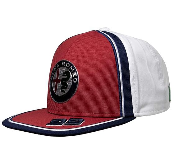 ALFA ROMEO F1 Antonio Giovinazzi Base-Cap Saison 2020 Damen und Herren Baumwoll-Cap Formel 1 AFRCPG32 Dunkelblau/Rot/Weiß 