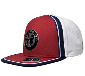 ALFA ROMEO F1 Antonio Giovinazzi Base-Cap Saison 2020 Damen und Herren Baumwoll-Cap Formel 1 AFRCPG32 Dunkelblau/Rot/Weiß 