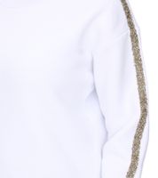 Vestino Women's Cotton Sweatshirt with Rhinestone Band, 900299 White