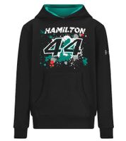 Mercedes-Benz AMG Petronas F1 Lewis Hamilton Hoodie nachhaltiges Mädchen und Jungen Kapuzen-Sweatshirt Formel 1 701218883 001 Schwarz