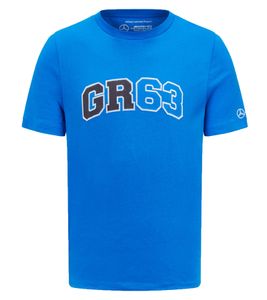 Mercedes-Benz AMG Petronas F1 George Russell GR63 nachhaltiges Mädchen und Jungen T-Shirt Formel 1 701222315 001 Blau
