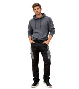 Pantaloni da lavoro da uomo Uncle Sam con pratiche tasche sulle gambe, abbigliamento da lavoro protettivo 20421 1062 nero