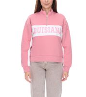 vestino Damen Boxy Cropped Sweatshirt mit Stehkragen Trojer Alltags-Pulli Oversized 900390 Altrosa