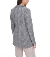 Vestino Women's Checkered Autumn Blazer with Lapel Collar, Everyday Jacket 900719 Gray