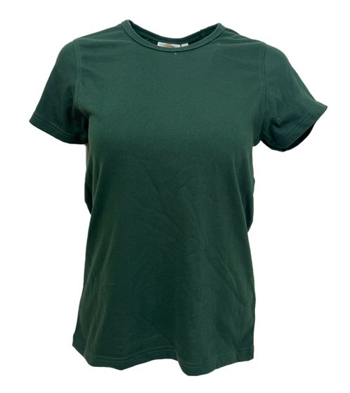 WORXWEAR Damen T-Shirt modisches Rundhals-Shirt mit 180gsm Kurzarm-Shirt Dunkel-Grün