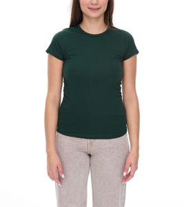 WORXWEAR Damen T-Shirt modisches Rundhals-Shirt mit 180gsm Kurzarm-Shirt Dunkel-Grün WORXWEAR Damen T-Shirt modisches Rundhals-Shirt mit 180gsm Kurzarm-Shirt Dunkel-Grün