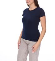 WORXWEAR Damen T-Shirt modisches Rundhals-Shirt mit 180gsm Kurzarm-Shirt in Gelb, Grün, Violett, Schwarz, Navy oder Rot