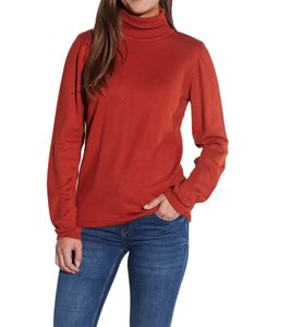 vestino Damen Strick-Pullover mit Rollkragen Alltags-Pullover Sweater 901028 Rost-Rot