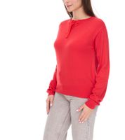 Pull en maille pour femme Vestino avec nœud en mousseline, pull de tous les jours, 901088 rouge