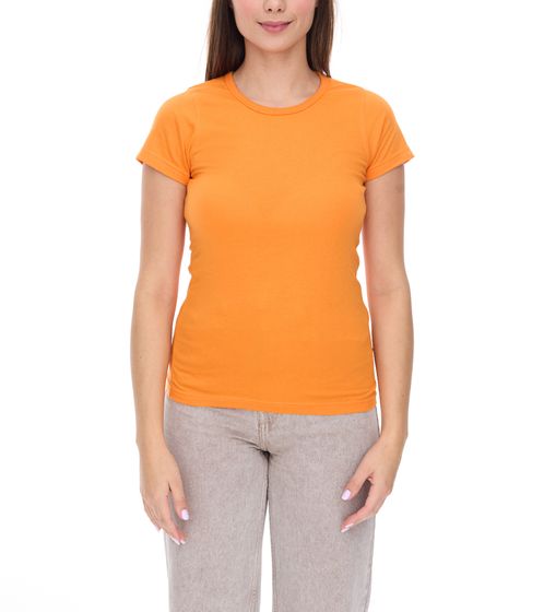 T-shirt femme WORXWEAR à col rond tendance avec manches courtes 180 g/m² Orange