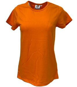 WORXWEAR Damen T-Shirt modisches Rundhals-Shirt mit 180gsm Kurzarm-Shirt Orange