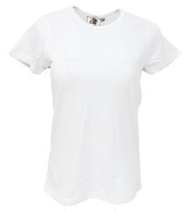 WORXWEAR Damen T-Shirt modisches Rundhals-Shirt mit 180gsm Kurzarm-Shirt Weiß