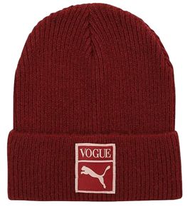 PUMA X VOGUE Beanie schlichte Baumwoll-M&uuml;tze mit VOGUE Logo Strick-Beanie 024130 01 Rot
