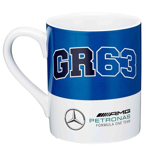 Mercedes-Benz AMG GR63 Tasse aus Porzellan in 310ml Logo-Print 701222357 001 Weiß/Blau