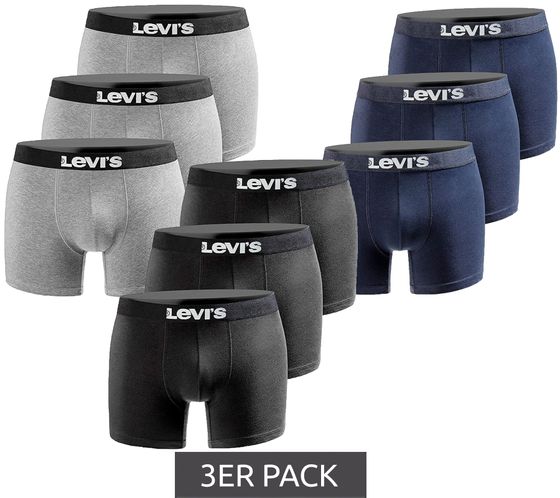 3er Pack LEVI´S Boxer Print Limited Edition Herren Boxershorts Unterhosen Unterwäsche 701225389 Schwarz, Navy oder Grau