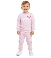 PUMA Kinder Jogging-Anzug für Jungen und Mädchen 2 teiliger Sweat-Jogger Rundhals-Pullover Baumwoll-Set 627915 Grau oder Pink