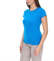 T-shirt da donna WORXWEAR alla moda, girocollo, con maniche corte da 180 g/m², disponibile in bianco, blu, arancione, verde chiaro, rosa o verde scuro.