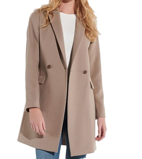 Abrigo corto de mujer Vestino, abrigo para diario, abrigo básico con estilo, chaqueta de manga larga 900430 beige