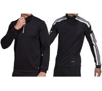 adidas Herren Trainings-Shirt nachhaltiges Sport-Shirt mit AEROREADY Technologie Fußball-Pullover Squadra 21 GK9562 oder Entrada 22 H57544 in Schwarz
