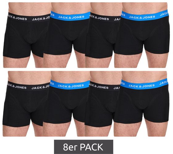 8er Pack JACK & JONES Herren Boxershorts atmungsaktive Baumwoll-Unterhose Unterwäsche 12259926 Schwarz/Blau oder Schwarz/Bunt