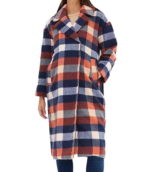 2-in-1 Checked Women's Coat Maternity Wear Maternity Jacket Sustainable Jacket 943562 Blue/Red/Beige