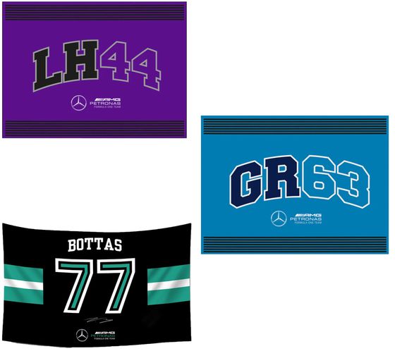 Mercedes-Benz AMG PETRONAS Flag 90x120cm Fan Merchandise Formula 1 Flag Purple, Black, or Blue